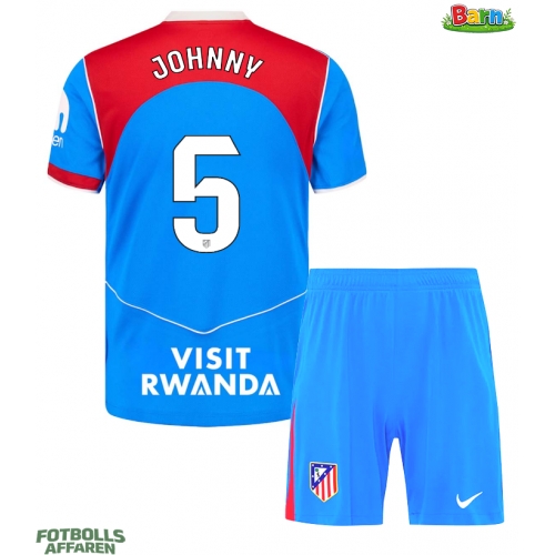 Atletico Madrid Johnny Cardoso #5 Tredjeställ Barn 2025-26 Kortärmad (+ Korta byxor)